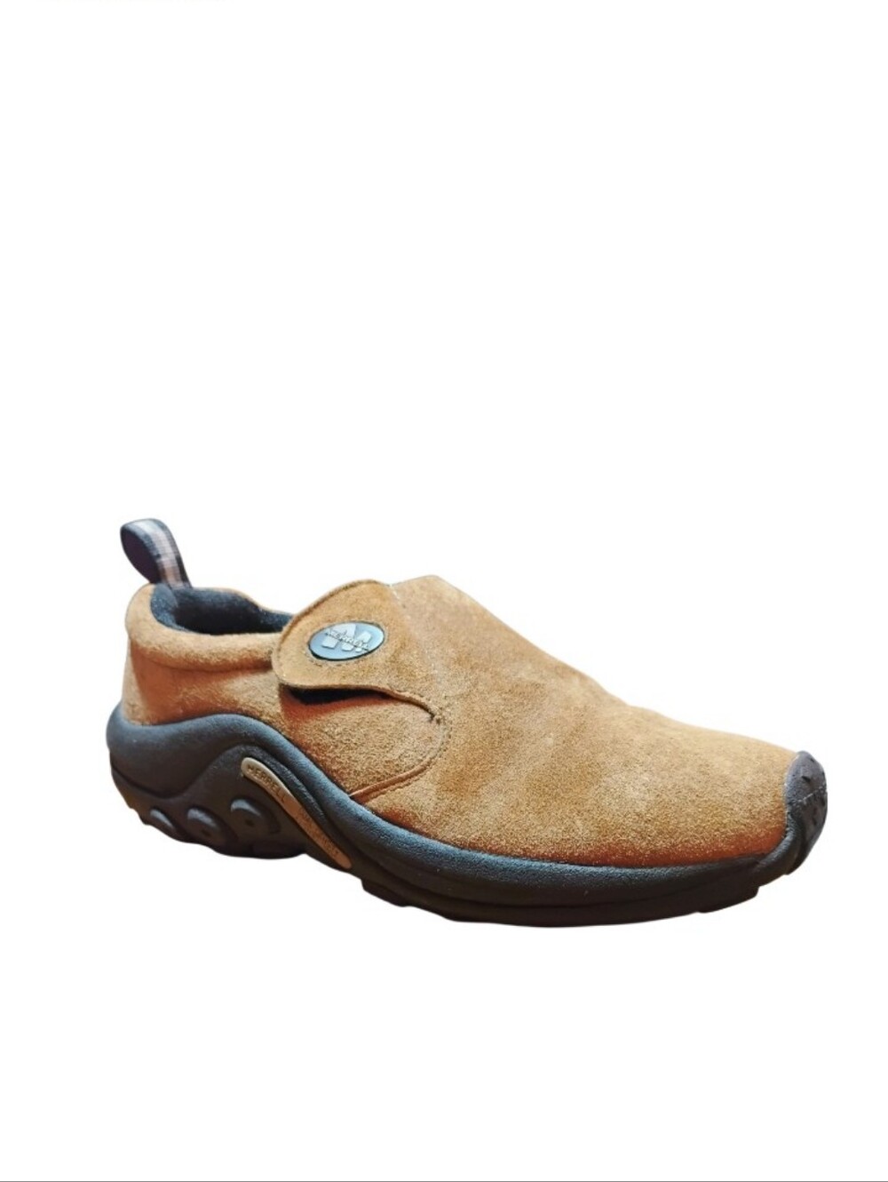 Merrell Women's Slip-On Suede Loafer in Brown and Black
